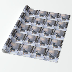 Swedish Vallhund Let It Snow Christmas Geschenkpapier