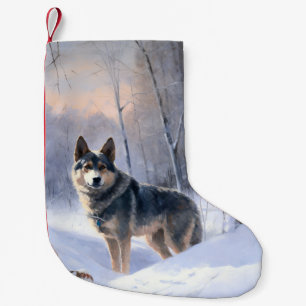Swedish Vallhund Let It Snow Christmas Kleiner Weihnachtsstrumpf