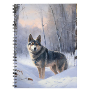 Swedish Vallhund Let It Snow Christmas Notizblock