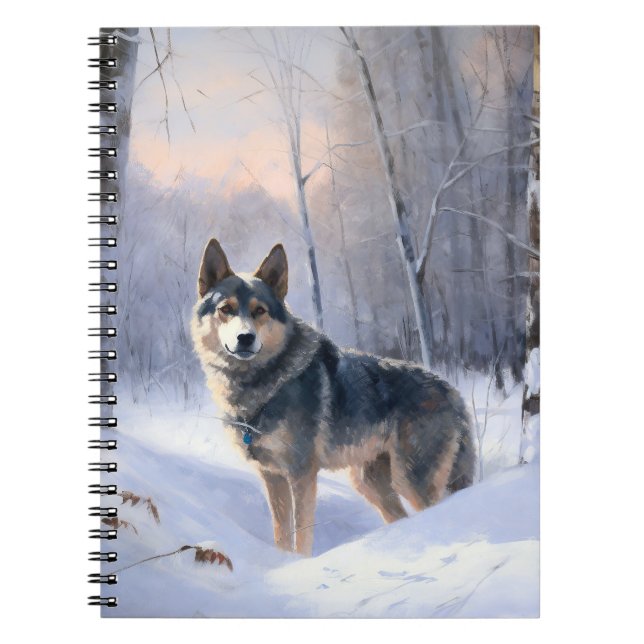 Swedish Vallhund Let It Snow Christmas Notizblock (Vorderseite)