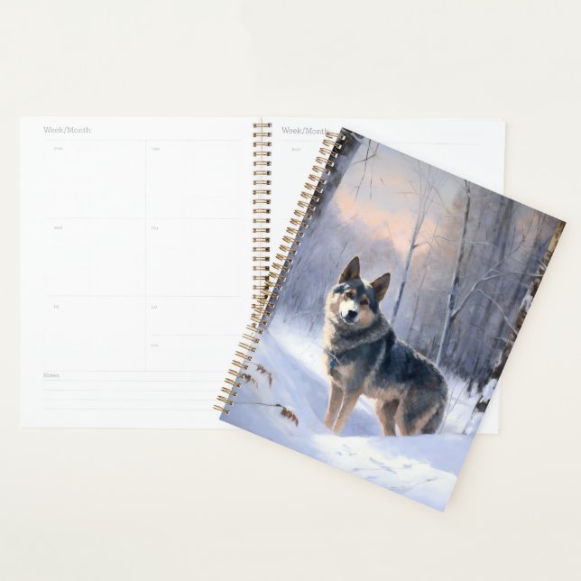 Swedish Vallhund Let It Snow Christmas Planer (Anzeige)