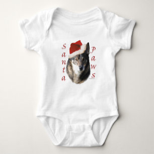 Swedish Vallhund Santa Paws Baby Strampler