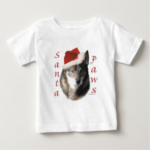 Swedish Vallhund Santa Paws Baby T-shirt