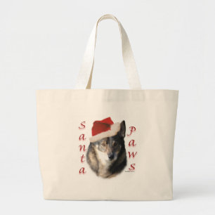 Swedish Vallhund Santa Paws Jumbo Stoffbeutel