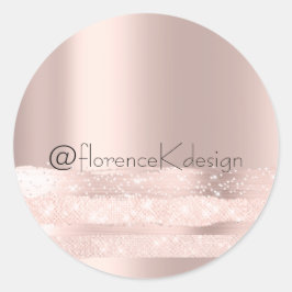 Swee 16th Spark Rose BeautyInitials Bridal INSTAG Runder Aufkleber