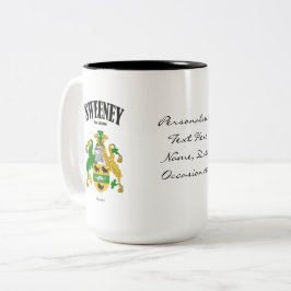 Sweeney Familienwappen, Translation & Meaning Zweifarbige Tasse