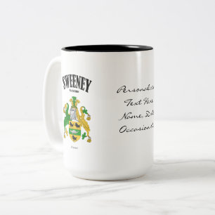 Sweeney Familienwappen, Translation & Meaning Zweifarbige Tasse