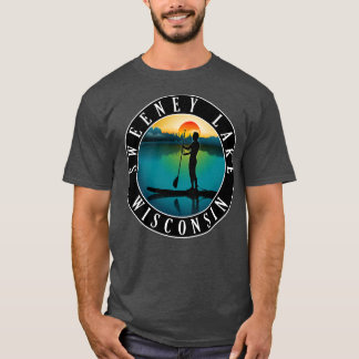 Sweeney Lake Wisconsin Paddleboarding T-Shirt