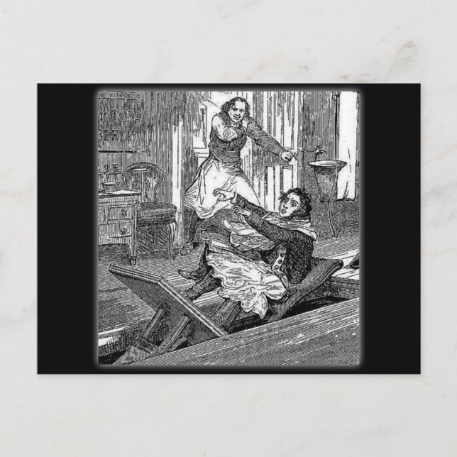 Sweeney Todd-Barbers Chair-Penny Dreadful Postkarte (Vorderseite)