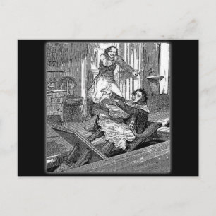Sweeney Todd-Friseurstuhl-Penny Dreadful Postkarte