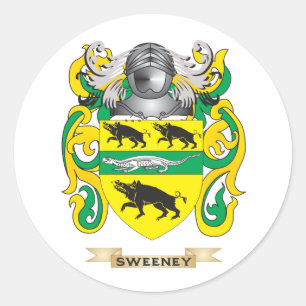 Sweeney Wappen (Familienwappen) Runder Aufkleber