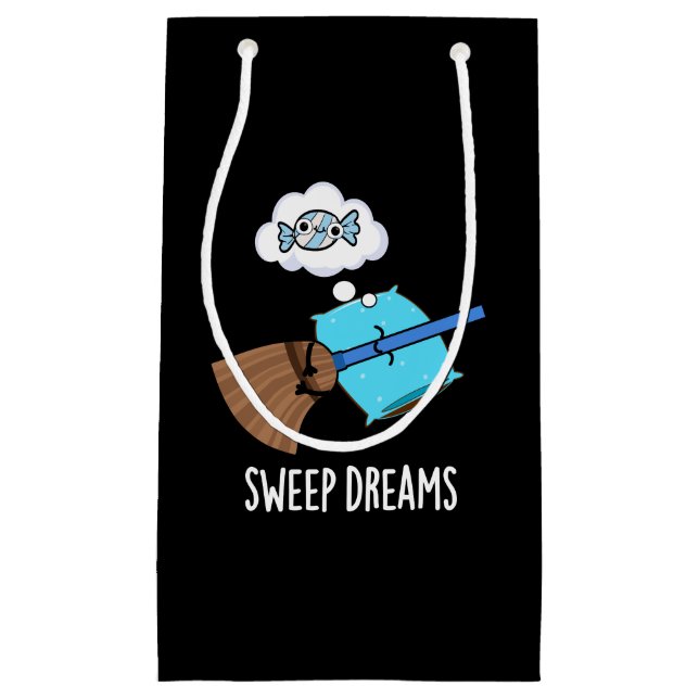 Sweep Dreams Funny Broom Pub Dark BG Kleine Geschenktüte (Vorderseite)