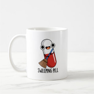 Sweep Pill Funny Medicine Pun Dark BG Kaffeetasse