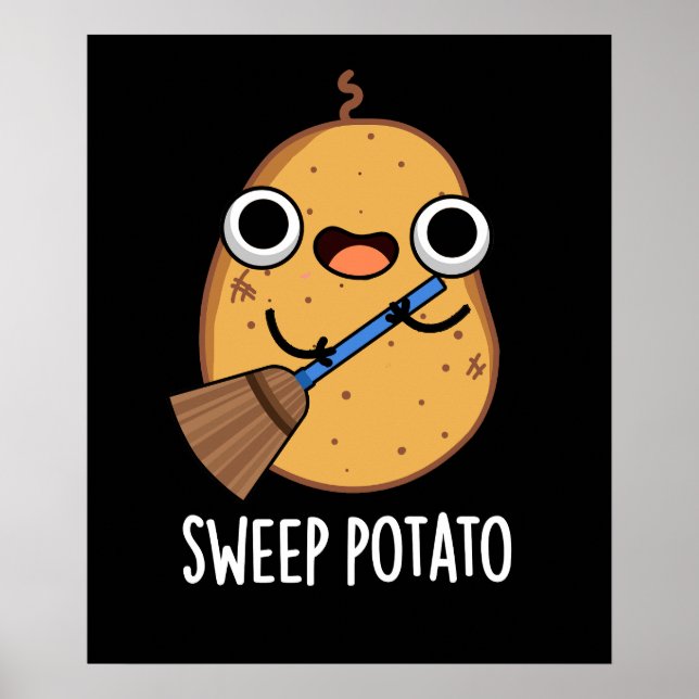 Sweep Potato Funny Sweet Potato Puppe Dark BG Poster (Vorne)