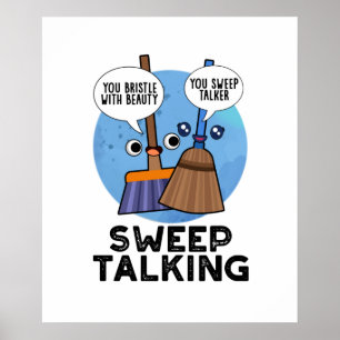 Sweep Talking Funny Sweet Talk Broom Puff Poster