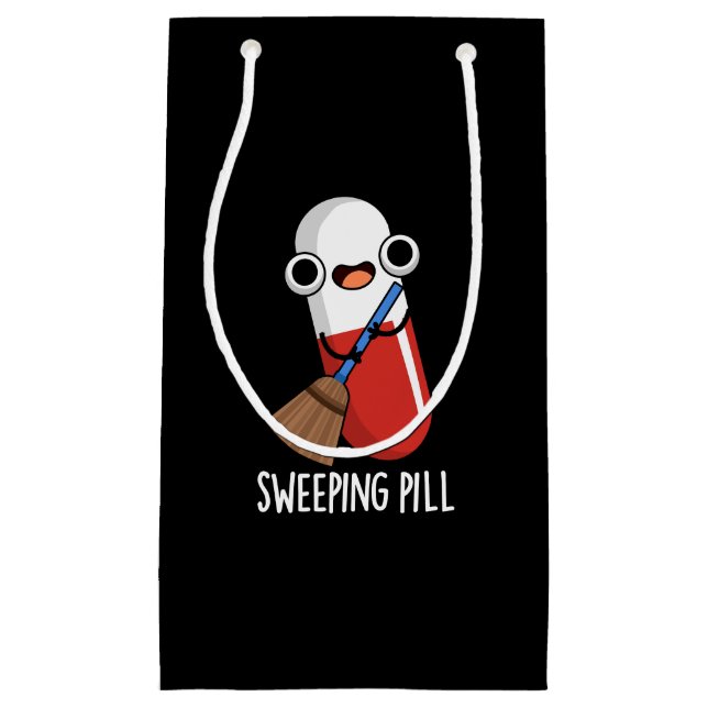 Sweeping Pill Funny Medicine Pub Kleine Geschenktüte (Vorderseite)