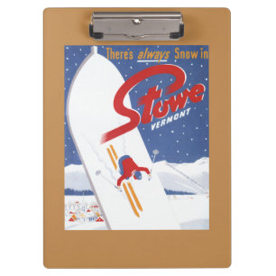 Sweeping S - Es gibt immer Schnee Werbeplakat Klemmbrett