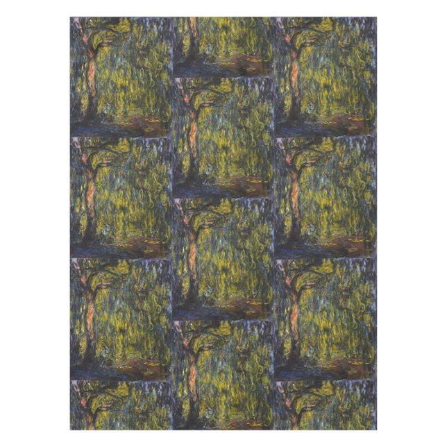 Sweeping Willow von Claude Monet, Klassisches Kuns Tischdecke (Vorderseite)