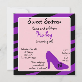 Sweet16, 16, 16 . Geburtstag, Komm und feiere... Einladung