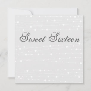 Sweet16 Blaue und Weiße Perle zum Geburtstag Einla Einladung