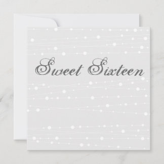 Sweet16 Blaue und Weiße Perle zum Geburtstag Einla Einladung