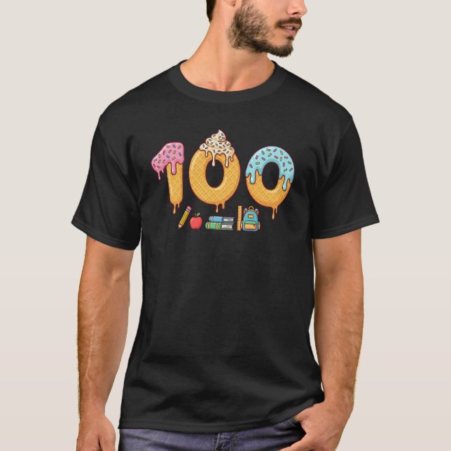 Sweet 100 Days of School Ice Cream Celebration  T-Shirt (Vorderseite)
