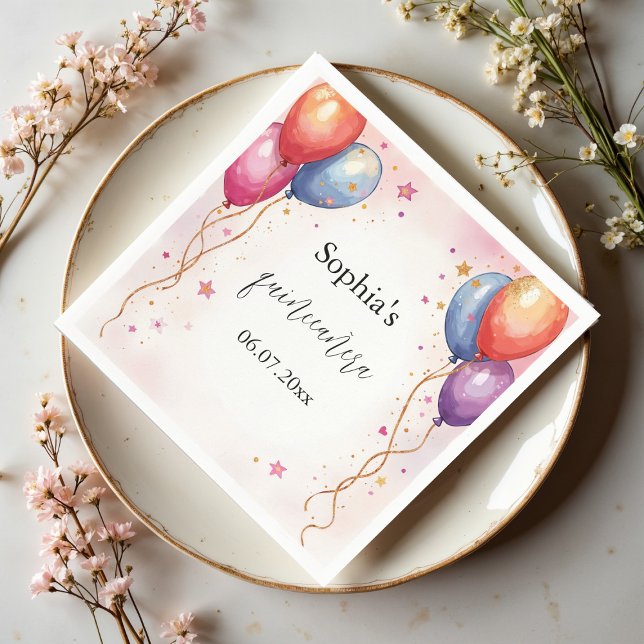 Sweet 15 Birthday Napkins Serviette (Von Creator hochgeladen)