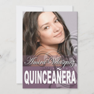 Sweet 15 Quinceañera Foto Geburtstagsparty Einladung