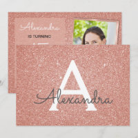 Sweet 15. Sparkle Rose Gold Blush Pink Foto