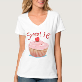 Sweet 16 16. Geburtstag Cupcake T-Shirt