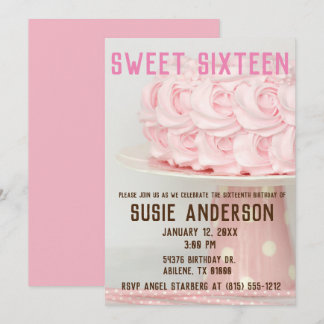 Sweet 16 16 . Geburtstag Geburtstagsparty Einladun Einladung