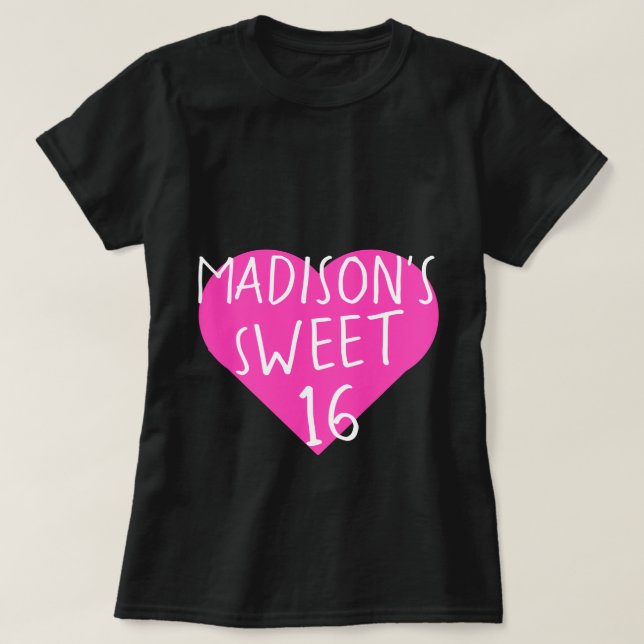 Sweet 16 16. Geburtstag T - Shirt (Design vorne)
