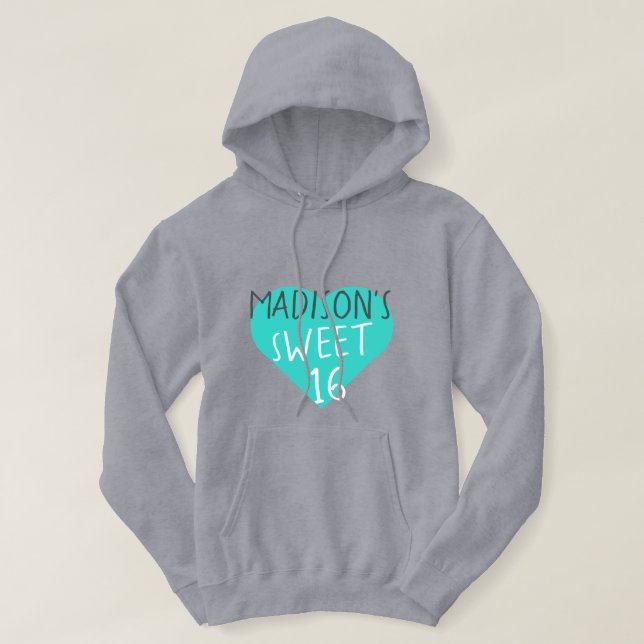 Sweet 16 16. Geburtstagshoodie Hoodie (Design vorne)