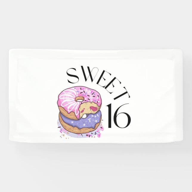 Sweet 16 1,6x3 Vinyl Banner (Horizontal)