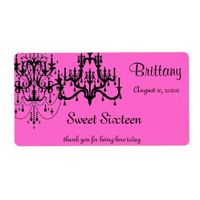 Sweet 16, Bat Mitzvah, Kronleuchter, Wasser (Vorne)