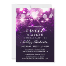 Sweet 16 Bday Party Trendy Lila Glitzer Glitzern