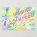 Sweet 16 Beach Theme Party Pastel Einladung<br><div class="desc">16 . Geburtstag Beach Thema Geburtstagsparty Pale Pastel Abstrakte Kunst hinzufügen Ihre Details Einladung für alle,  die Liebe positive Vibes,  maßgeschneiderte personalisierte Artikel,  Sommer Strand-Ozeane,  Palmen,  Muscheln etc.</div>