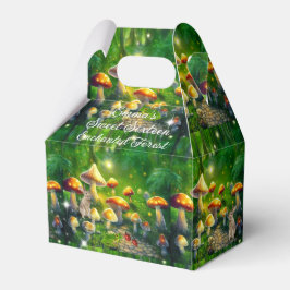 Sweet 16 Bezauberte Waldkaninchen Frosch Pilz Geschenkschachtel