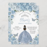 Sweet 16 Birthday Blue Floral Silver Butterfly Einladung<br><div class="desc">Personalisieren Sie diese schöne,  süße 16-Geburtstagseinladung mit eigener Formulierung einfach und schnell,  drücken Sie einfach die Schaltfläche Anpassen,  um den Stil und die Platzierung des Textes weiter zu ordnen und zu formatieren. Passende Artikel im Shop erhältlich! c) Das glückliche Cat Studio</div>