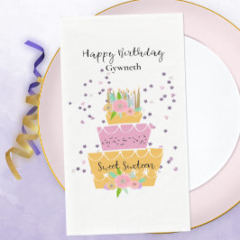 Sweet 16 Birthday Cake Paper Napkin Serviette