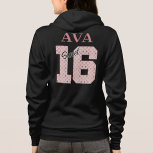 Sweet 16 Birthday Girl Rose Farbtypografie Hoodie
