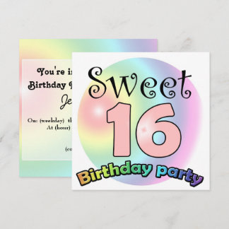 Sweet 16 birthday invitation Custom Einladung