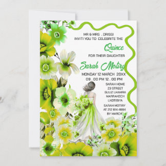 Sweet 16. Birthday Invitation Editable, Floral Pi Einladung