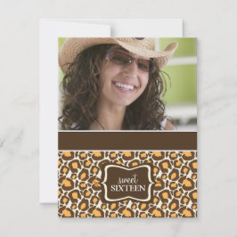 Sweet 16 Birthday Party Einladungen {Animal Print}