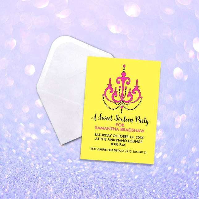 Sweet 16 Birthday Party Einladungen (gelb) (Von Creator hochgeladen)