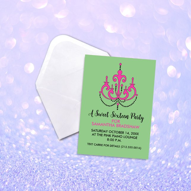 Sweet 16 Birthday Party Einladungen (grün) (Von Creator hochgeladen)