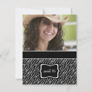Sweet 16 Birthday Party Einladungen {Zebra Print}