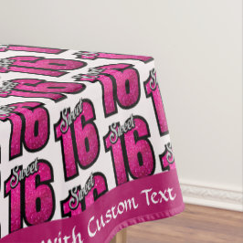 Sweet 16 Birthday Party Rosa Glitzer Personalisier Tischdecke