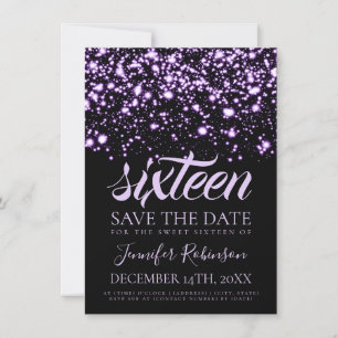 Sweet 16 Birthday Save the Date Lila Glam