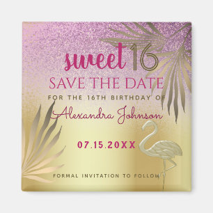 Sweet 16 Birthday Save The Date Magnet